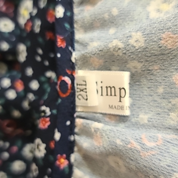SimpleFun floral short sleeve blouse - Picture 6 of 7